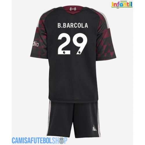 Camisa de time de futebol Liverpool Bradley Barcola #29 Replicas 3º Equipamento Infantil 2026-27 Manga Curta (+ Calças curtas)